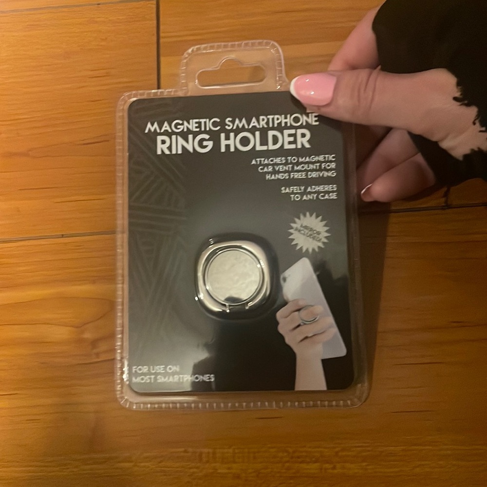 🎉Magnetic Smartphone ring holder for cell phone in silver